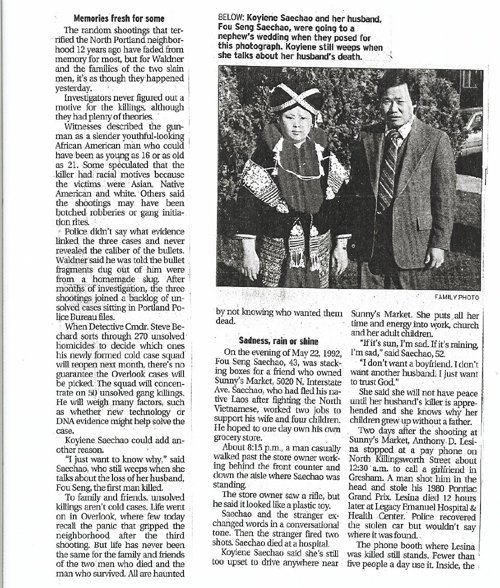 The Oregonian newspaper article